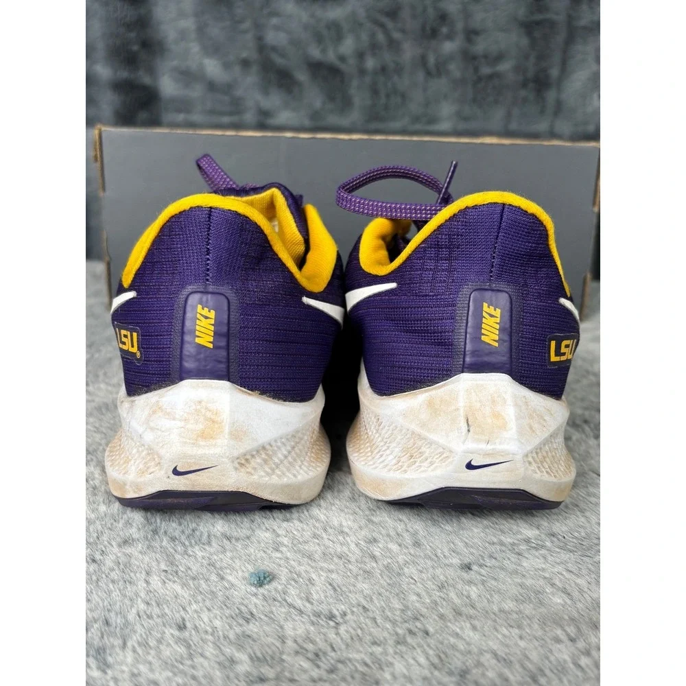 Nike Air Zoom Pegasus 39 LSU Tigers Purple Gold Running Shoe DR1968-500 Mens 8.5